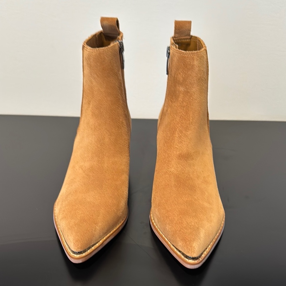 Marc Fisher Tan Suede Ankle Booties